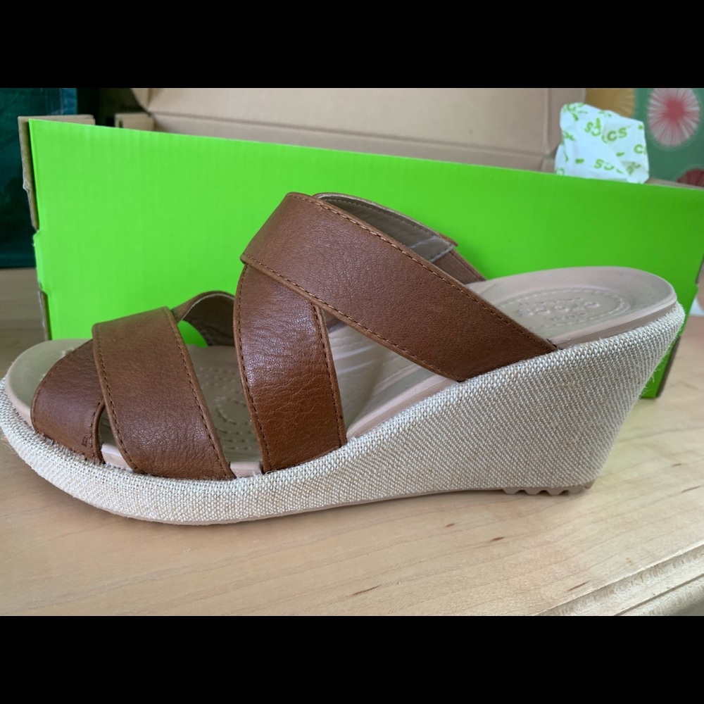 Brand new crocs wedges
